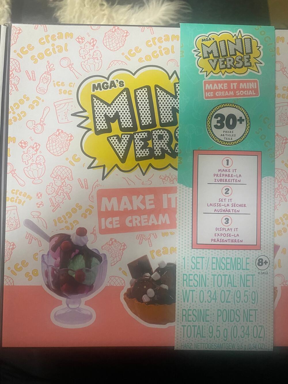 New - Miniverse Make it Mini Food Ice Cream Social Playset (Not edible)